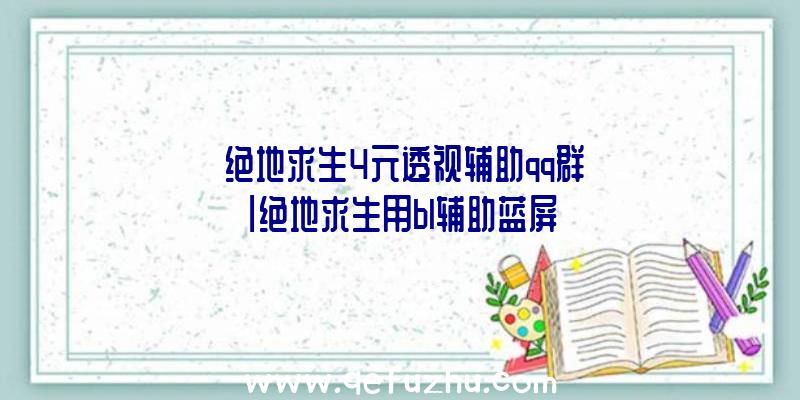 「绝地求生4元透视辅助qq群」|绝地求生用bl辅助蓝屏